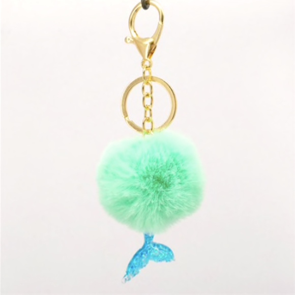Mermaid Tail Fluffy Charm (1) - Picture 3 of 5